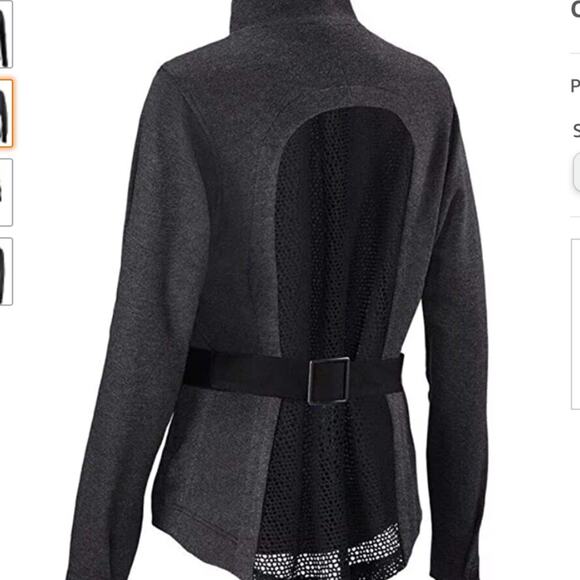 CAbi 3184 Love Carol Gray Modern Mesh Back Buckle Full Zip Jacket XS Moto Biker - Picture 1 of 13